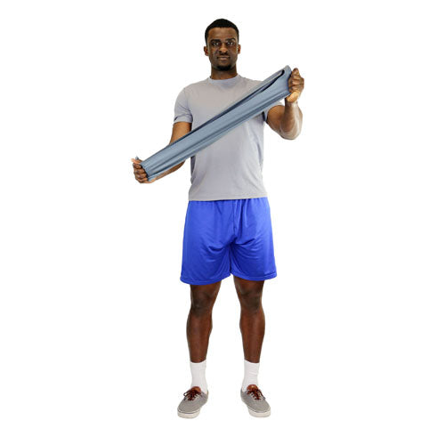 CanDo XX-Heavy Silver Exercise Band - 50 Yard Dispenser Box - Rehab & Strength Training