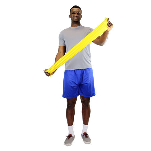 CanDo Yellow X-Light Exercise Band - 6 Yard Roll for Rehab & Training