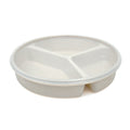 Sandstone Scoop Dish with Lid - Divided Plate for Assisted Eating