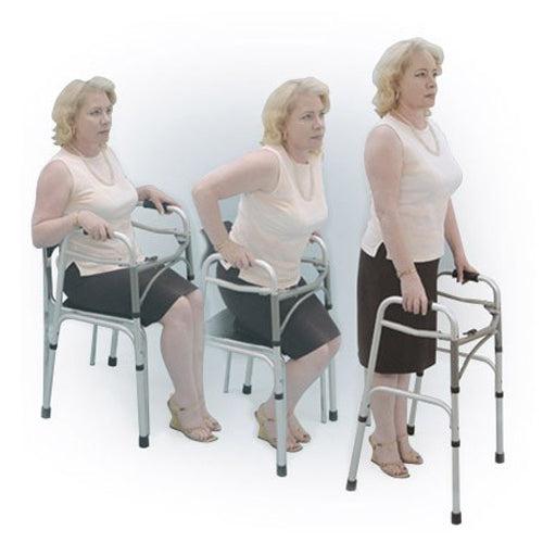Easy-Release Folding Walker for Adults, Lightweight & Adjustable Height