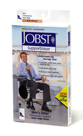 Jobst for Men 8-15 mmHg Over-The-Calf Dress Socks - White Medium - Mild Compression