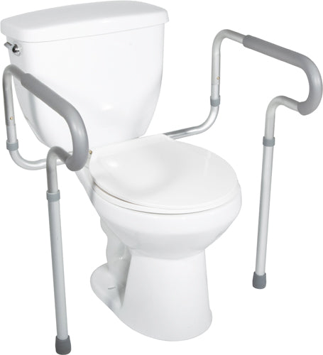 Adjustable Height Toilet Safety Frame with Padded Arms, 300 lb Capacity