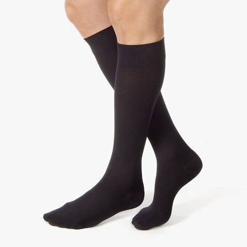 Jobst Relief 15-20 mmHg Knee High Compression Stockings - Black Large Full Calf CT