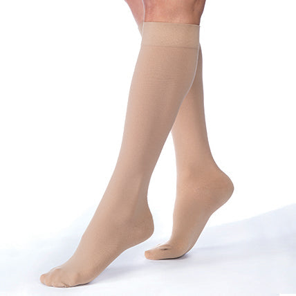Jobst Relief 15-20 mmHg Knee High Compression Stockings - Black, Large, Closed Toe