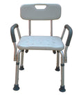 Drive Bath Bench with Back, Adjustable Height, Removable Padded Arms - Lightweight, Durable, 300 lb Capacity