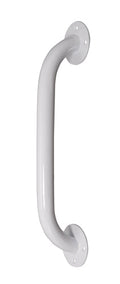 Powder Coated 12-Inch Steel Grab Bar - White, 250 lb Capacity
