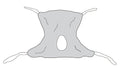 Full Body Patient Lift Sling - Mesh with Commode Opening - Large 58x45