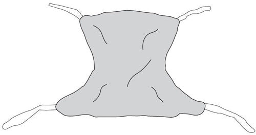 Full Body Patient Lift Sling - Mesh with Commode Opening - Large 58x45