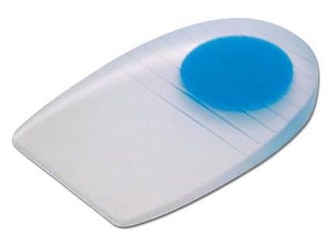 GelStep Large Heel Pads with Soft Spot - Uncovered Silicone Inserts for Plantar Fasciitis Relief - 1 Pair