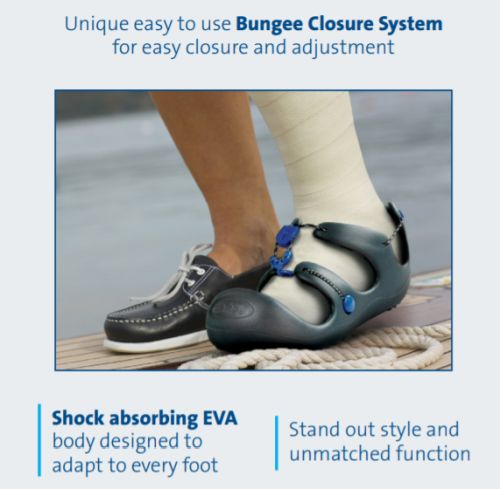 Body Armor Cast Shoe - Women's Large - Shock Absorbing, Secure Bungee Closure