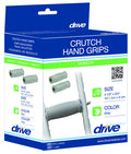 Crutch Grips - Soft, Washable, Closed-Style Hand Pads - Grey (Pair)