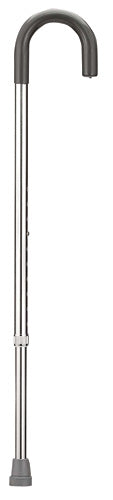 Adjustable Aluminum Walking Cane - Silver with Comfort Grip - 300 lb Capacity