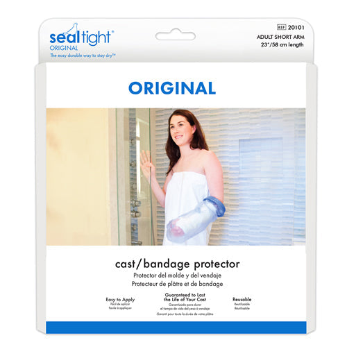 SEAL-TIGHT Original Short Arm Cast Protector, 23 Inch - Waterproof Bandage Cover for Showering