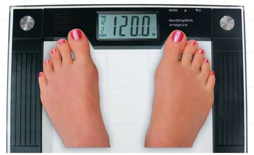 Talking Bathroom Scale with Extra Wide Platform & 550 lb Capacity