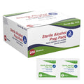 Sterile Alcohol Prep Pads - Medium, 70% Isopropyl, 200 Count Box