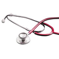 Dual Head Stethoscope, Red Tubing, 22 Inch - Chrome Binaural