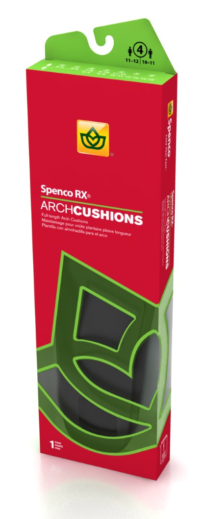 Spenco RX Arch Cushions Full Length Insoles Mens Size 12 to 13 for Foot Support and Alignment