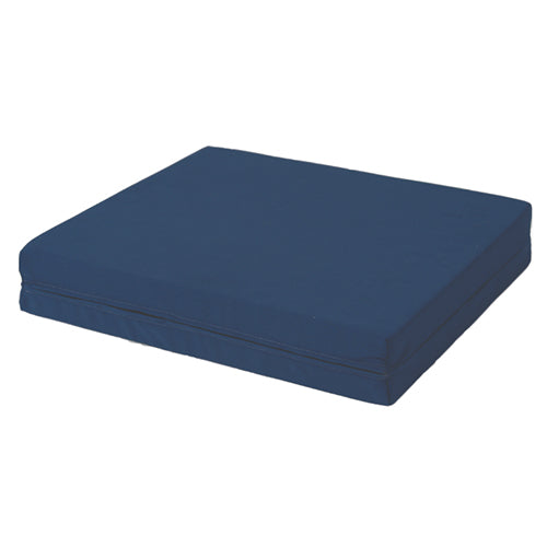 Durable Navy Wheelchair Cushion, 18 x 16 x 2 Inch, Washable Cover