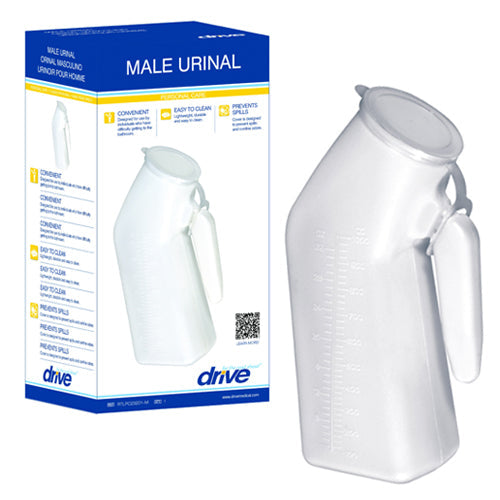 Male Urinal 32 oz with Spill-Proof Design & Odor Cap - Retail Box