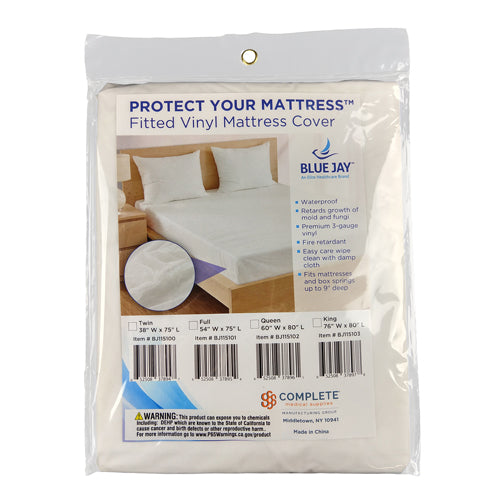 Twin Mattress Protector 39x75x9 - Waterproof, Flame Retardant, Heavy Duty Cover