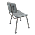 Blue Jay Bathroom Shower Chair with Back - Aluminum Frame, Adjustable Height, 300 lb Capacity