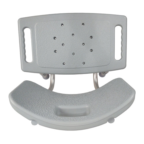 Blue Jay Bathroom Shower Chair with Back - Aluminum Frame, Adjustable Height, 300 lb Capacity
