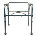 Blue Jay Folding Steel Commode with Elongated Seat, 350 lbs Capacity