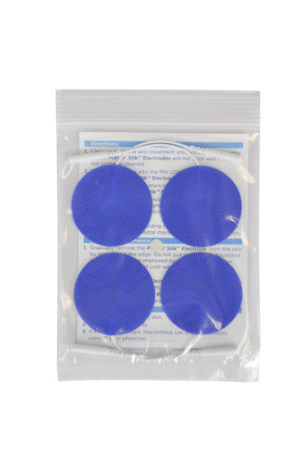 Blue Jay Reusable TENS Electrodes - 2" Round, 4-Pack - Premium Self-Adhering Electrode Pads