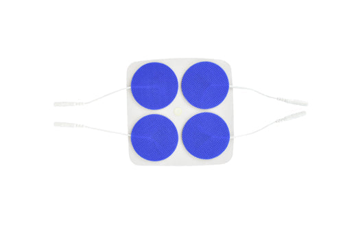 Blue Jay Reusable TENS Electrodes - 2" Round, 4-Pack - Premium Self-Adhering Electrode Pads