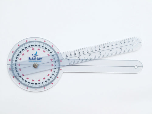 Take A Range Check 12" Plastic Goniometer - 360 Degree ISOM Scale for Physical Therapy