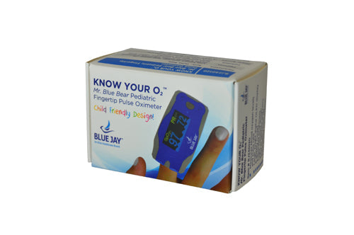 Pediatric Pulse Oximeter with OLED Screen - SpO2, PR Monitoring - Includes Batteries