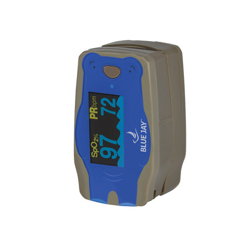 Pediatric Pulse Oximeter with OLED Screen - SpO2, PR Monitoring - Includes Batteries
