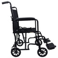 ROLL WITH ME 19" Lightweight Aluminum Transport Wheelchair, Black