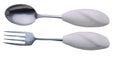 Comfortable Built-Up Handle Spoon and Fork Holders (Pair) - Aids to Daily Living