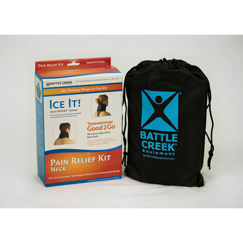 Neck Pain Relief Kit - Hot & Cold Therapy Wrap with Reusable Ice Pack & Moist Heat Pack