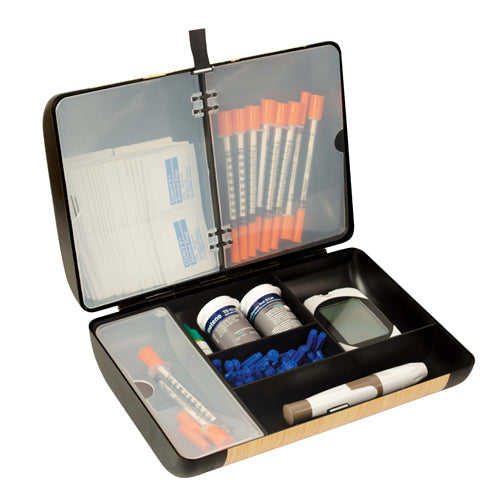 Diabetic Supplies Organizer Case, Portable Travel Storage for Glucometer & Diabetes Care