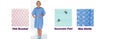 Reusable Tie-Back Patient Gown - Geometric Print, Polycotton Exam Gown