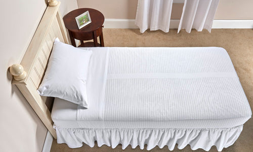 BedMates Home Hospital Bedding Set - Fitted Sheet, Top Sheet, Pillowcase & Thermal Blanket for Adjustable Beds - 36x80x8