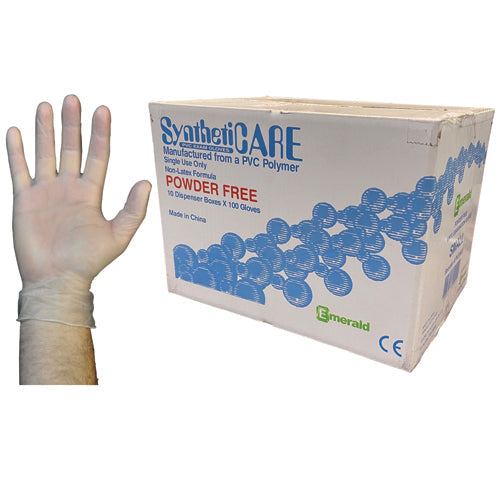 X-Large Vinyl Exam Gloves - Powder-Free, Non-Latex, Case of 10 Boxes