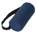 Lumbar Support Pillow for Back Pain Relief - Full Firm Navy Roll with Strap - 5" x 11"