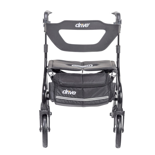 Nitro Sprint Tall Black Rollator with Enhanced Brakes, Wide Backrest & 350 lb Capacity