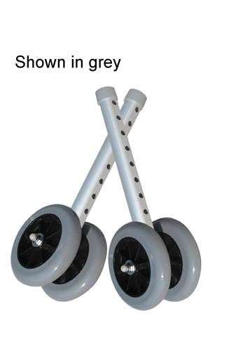 Heavy-Duty Walker Wheel Kit, 5" Silver Vein with Black Wheels, 500 lb Capacity
