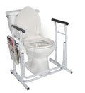 Toilet Safety Frame with Magazine Holder - Padded Handles, 300lb Capacity - Cs/2