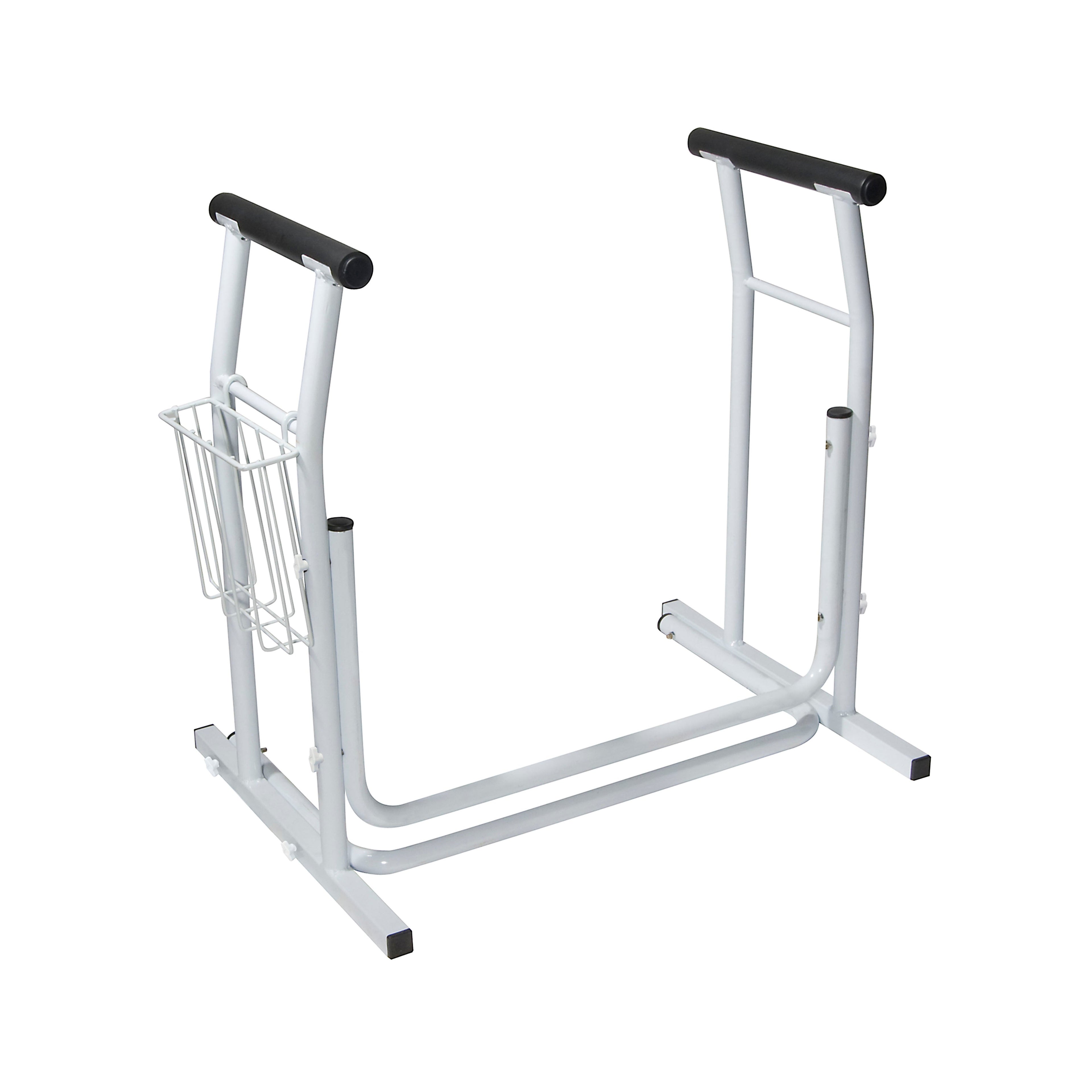 Toilet Safety Frame with Magazine Holder - Padded Handles, 300lb Capacity - Cs/2