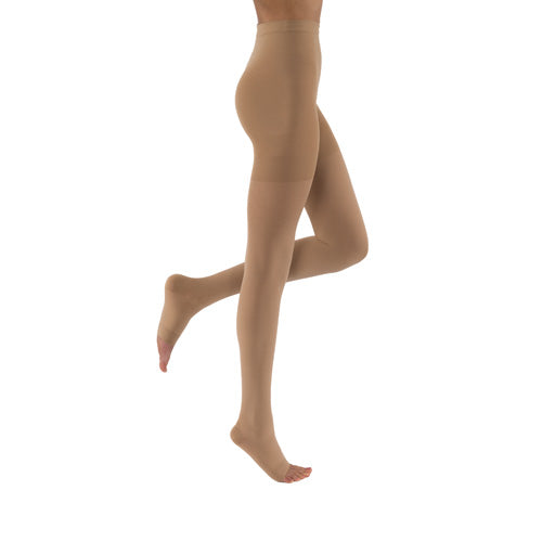 Jobst Relief 20-30 mmHg Waist-High Stockings, Beige, XL, Open Toe