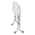 Folding Shower Chair - 300 lbs Capacity, Adjustable Height, Aluminum Frame