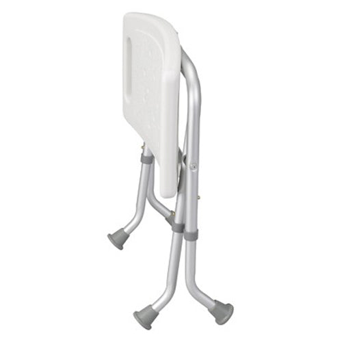 Folding Shower Chair - 300 lbs Capacity, Adjustable Height, Aluminum Frame