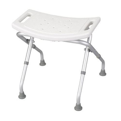 Folding Shower Chair - 300 lbs Capacity, Adjustable Height, Aluminum Frame