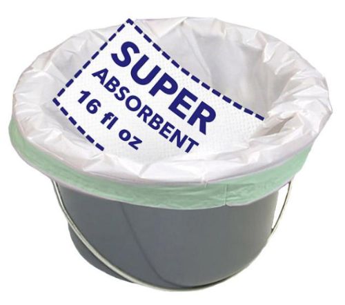 Carebag Commode Liner with Absorbent Pad, 20-1/2 x 15-3/4 inch, 16 oz, Box of 20