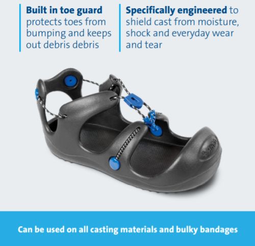 Body Armor Cast Shoe - Medium - Protective Walking Boot for Casts & Bandages